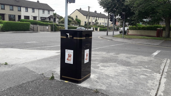 Dog walking route bin