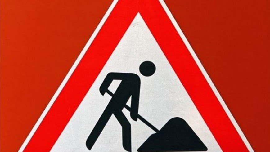 Roadworks sign