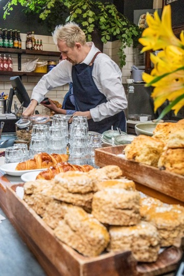 Scone and pastry display