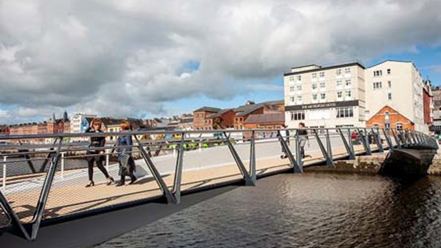 Pedestrian on Mary Elmes Bridge