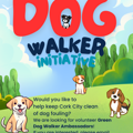 Green Dog Walker Recruit Poster