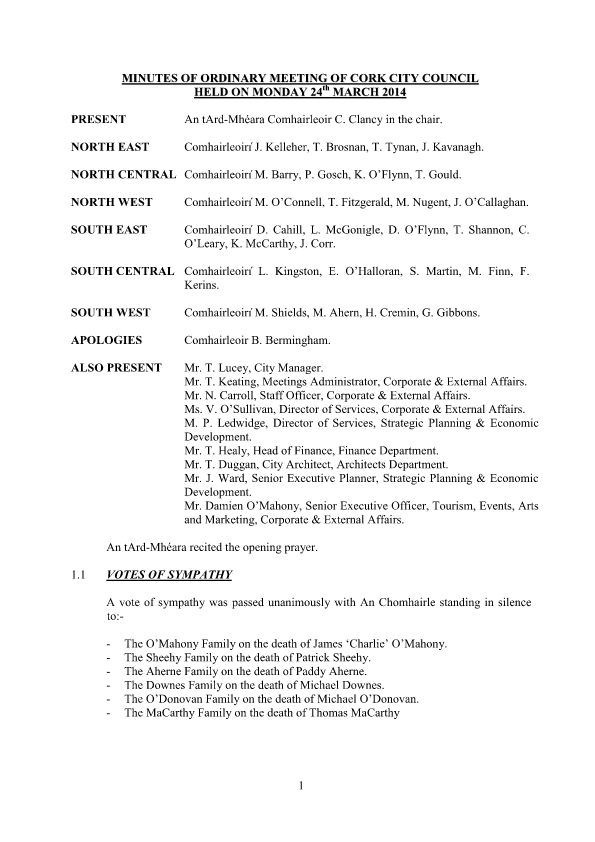 2014-03-24 - Minutes - Council Meeting