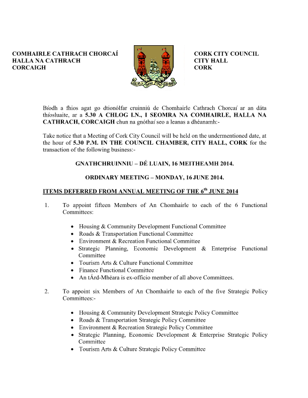 2014-06-16 - Agenda - Council Meeting