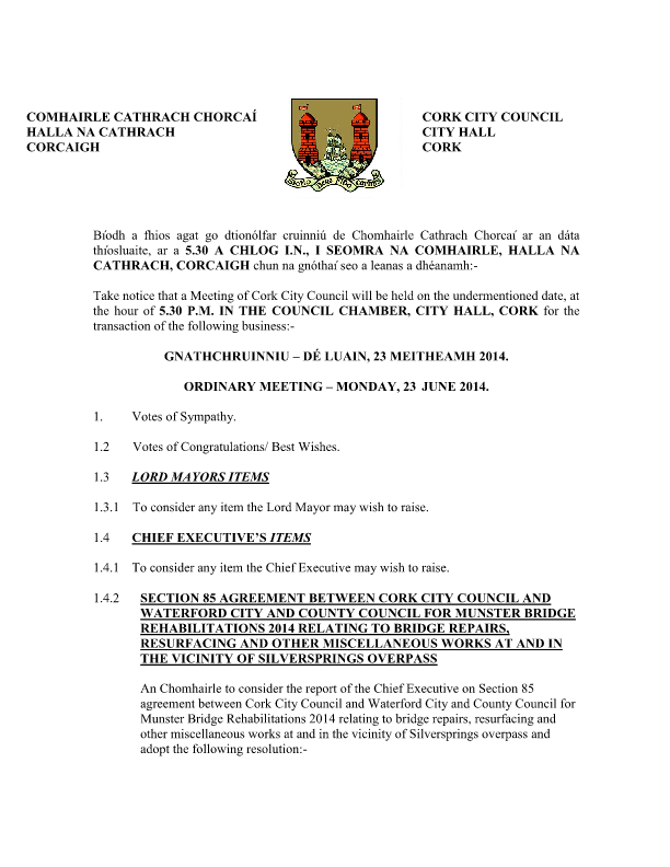 2014-06-23 - Agenda - Council Meeting