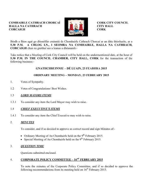 2015-02-23 - Agenda - Council Meeting