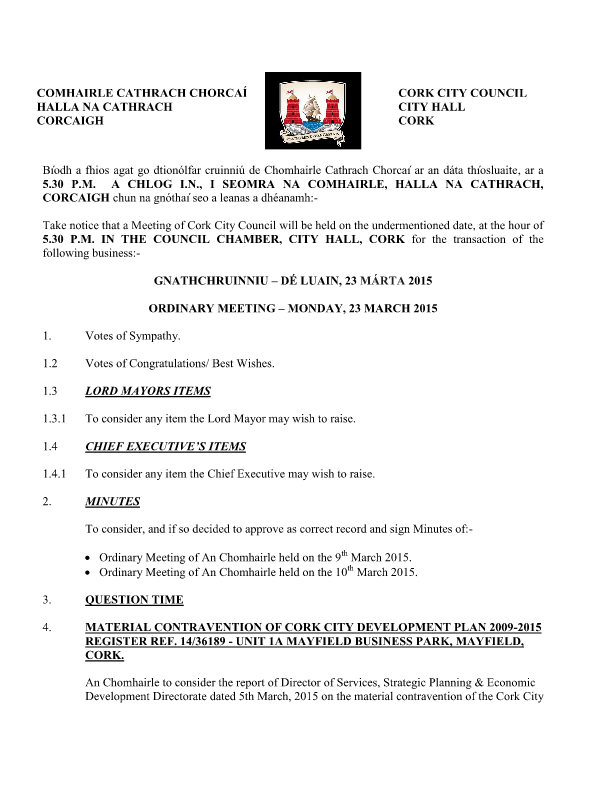 2015-03-23 - Agenda - Council Meeting