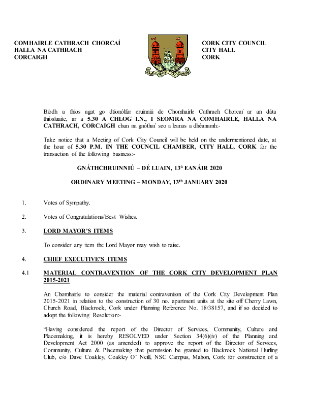 2020-01-13 - Agenda- Council-Meeting