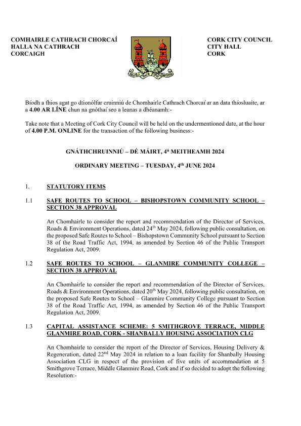 04-06-2024- Agenda- Council Meeting