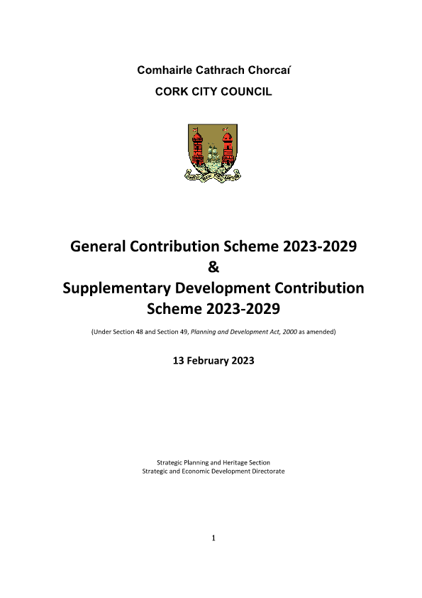 Adopted Development Contributions Scheme 2023-2029