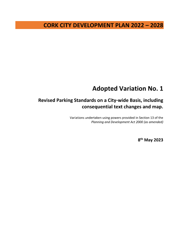 Adopted Variation No 1 to the CCDP 2022-2028